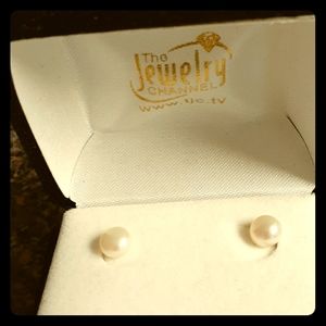 💫925 silver pearl earrings